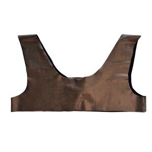 Simple‎ Clothing  Metallic Bronze Crop Top Bralette Cyberpunk Futuristic Matrix